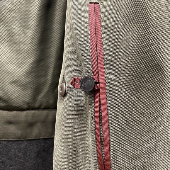 Sanyo New York Wool Lined Trench Coat Size R44 Olive Made in Japan Men’s M - Picture 8 of 11